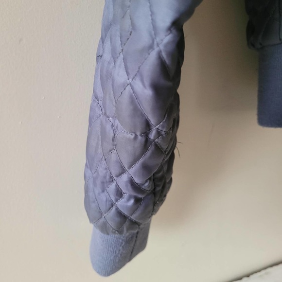 The North Face sz S Womens Blue Quilted Bomber Jacket *Flaws* - Picture 2 of 11